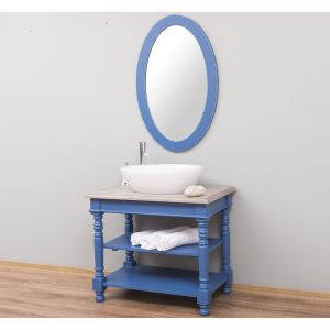 Mobilier baie picioare strunjite fara lavoar, Finisaj Gri Mediu, Lemn Masiv Brad, Colectia Rustic